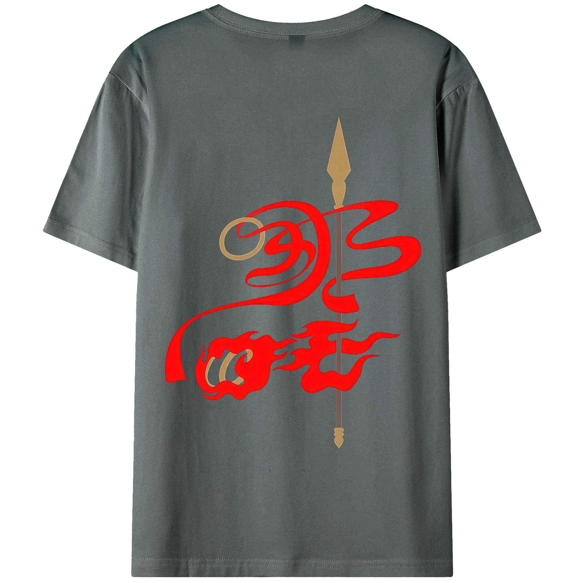 （画像用） Ne Zha 2 ナタ 魔童の大暴れ 綿100％ メンズ半袖Tシャツ（バックプリント） 通気性